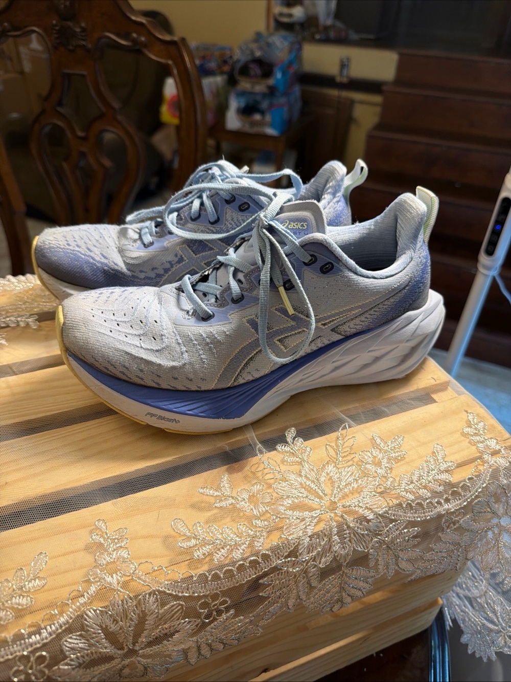 ASICS Women's Light Blue & White Running Shoes